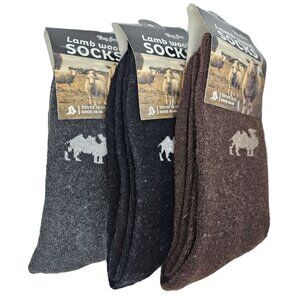 Mens Lamb Wool Socks Size 10-13 Thermal Winter Warm Heavy Duty Boot Socks 3-PACK